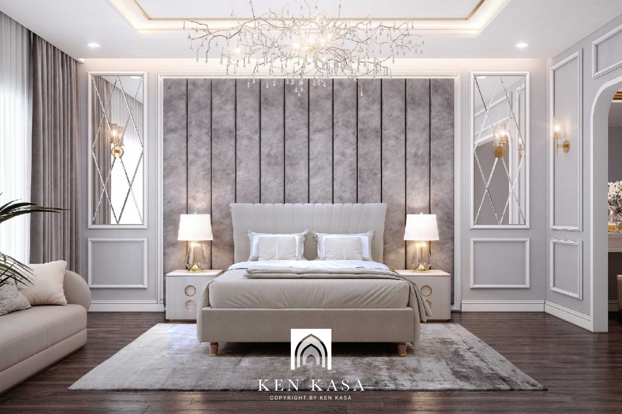 Mẫu phòng ngủ đơn khách sạn tân cổ điển 